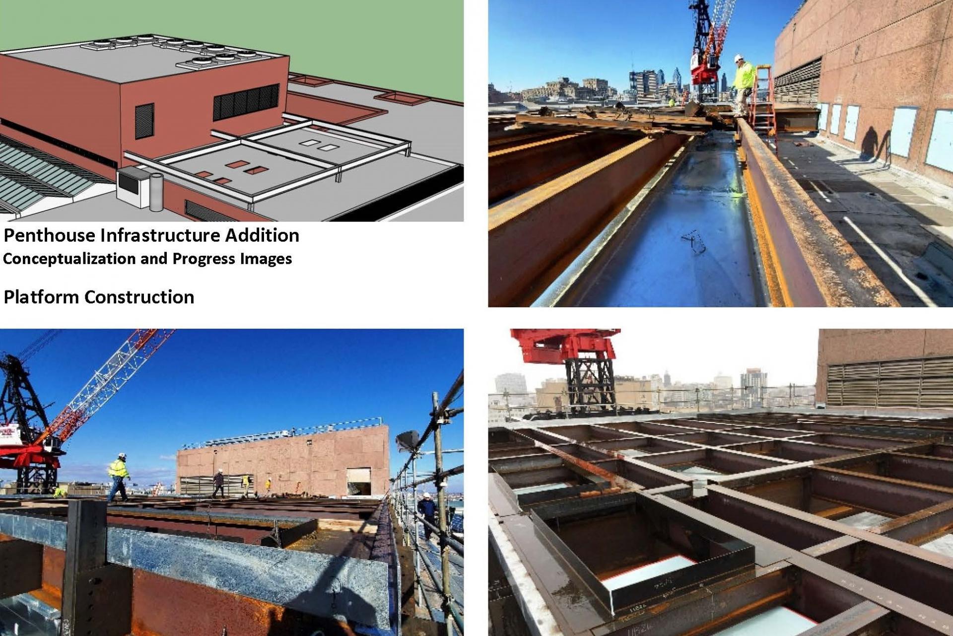 Rooftop dunnage in progress